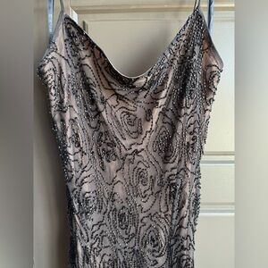 Laundry By Shelli Segal Taupe/Rose and Black Dress